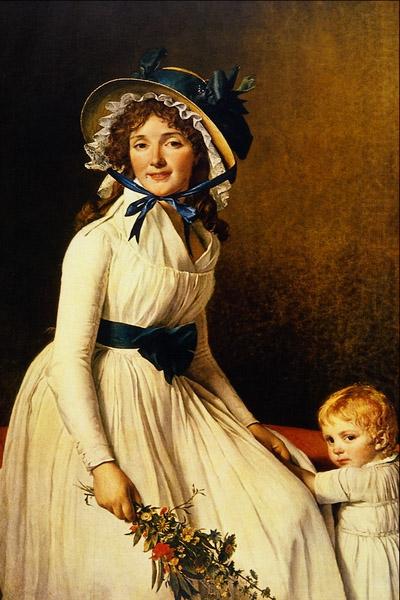 Jacques-Louis David Portrait of Madame Seriziat and her son oil painting picture